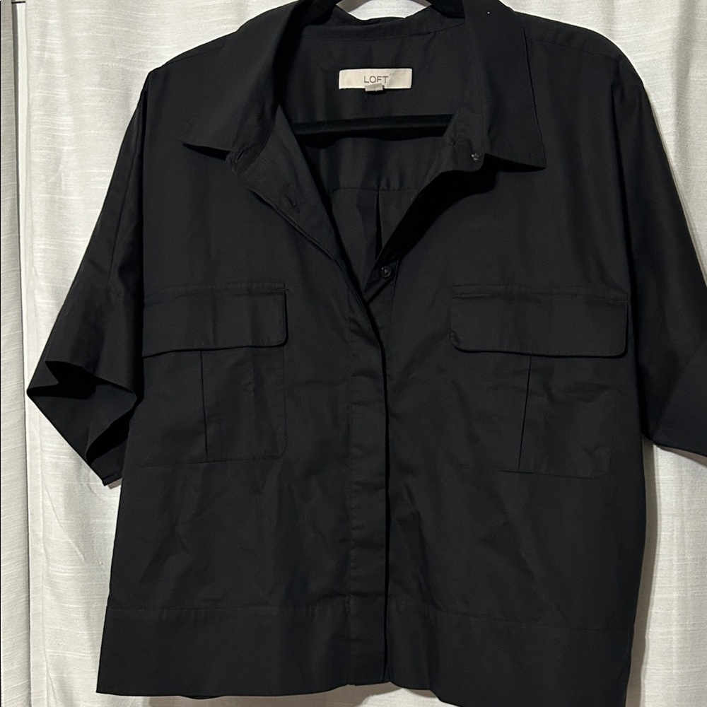 LOFT women’s black Button Down Shirt size XXL